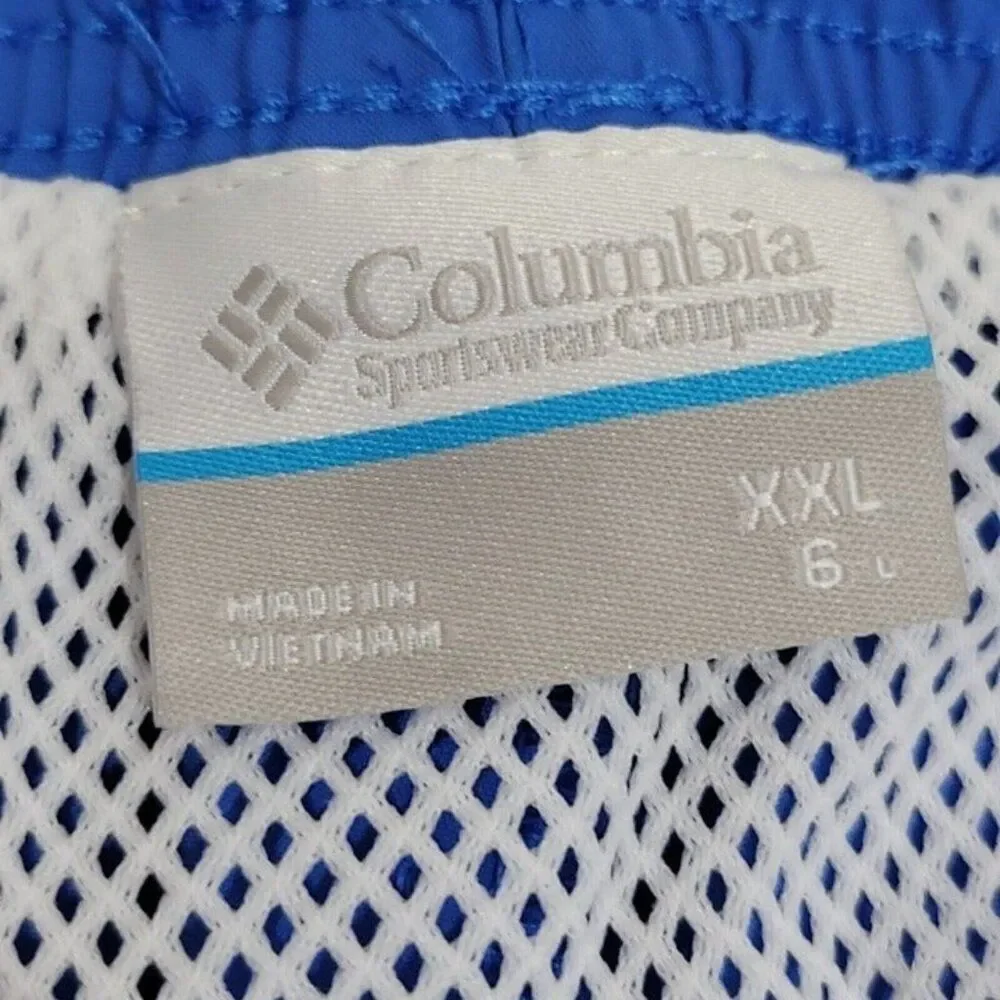 Columbia PFG Swim Trunks Mens XXL 2XL Omni-Shade Fishing Shorts Blue UPF‎ 50 NEW